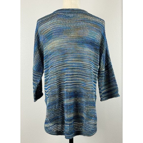 John Paul Richard Womens Open-Knit Multicolor Pullover Sweater Space Dye Size M - Picture 3 of 16